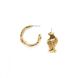 creoles earrings (golden) "Shibari" - Ori Tao