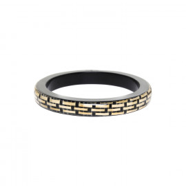 black & white rigid bracelet "Madam bogolan" - Nature Bijoux