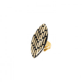 adjustable oval ring "Madam bogolan" - Nature Bijoux