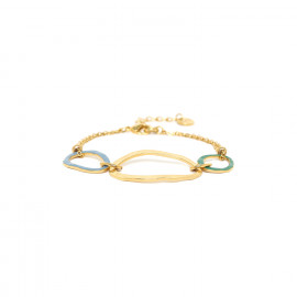 bracelet ajustable 3 anneaux (bleu) "Allegra" - Franck Herval