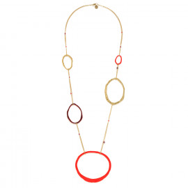 long necklace(red) "Allegra" - Franck Herval