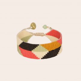 Green, pink and orange AVANTI bracelet M - Mishky