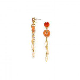 3 chains post earrings "Caramel" - Nature Bijoux