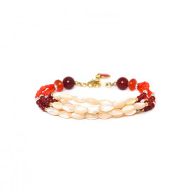 adjustable multirows bracelet "Caramel" - Nature Bijoux