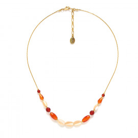 short necklace on chain "Caramel" - Nature Bijoux