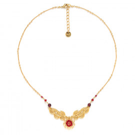 3 elements short necklace (cherry) "Appoline" - Franck Herval