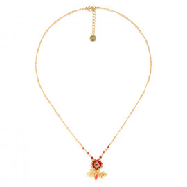 mini flower pendant necklace (cherry) "Appoline" - Franck Herval