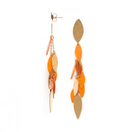 eye" shape post earrings(orange) "Les radieuses - Franck Herval