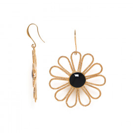 flower earrings(black) "Les radieuses" - Franck Herval
