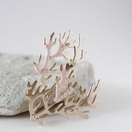 White Brooch Coral - Christelle dit Christensen
