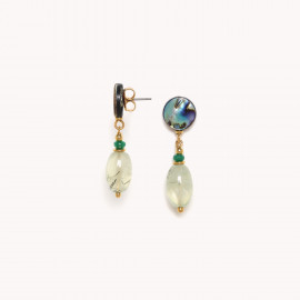post earrings paua top "Salonga" - Nature Bijoux