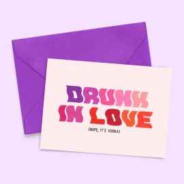 Postal card A6 Drunk in love - Tomas Gravereau