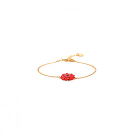 Red gerbera flower bracelet "Ruby" - Franck Herval