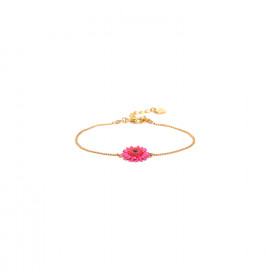 Bracelet ajustable Gerbera rose "Ruby" - Franck Herval