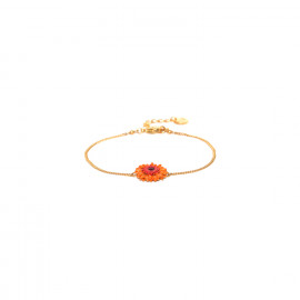 Bracelet ajustable Gerbera orange "Ruby" - Franck Herval