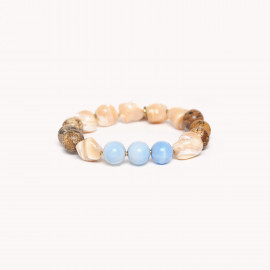 Blue stretch bracelet "Euphoria" - Nature Bijoux