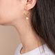 Asymmetrical moonstone “ILA” hoop earrings - Rosekafé