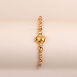 Bracelet tissé "ILA" orange clair - Rosekafé