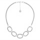 5 rings necklace (silvered) "Biwa" - Ori Tao