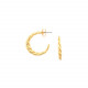 Twisted creoles earrings (golden) "Merida" - Ori Tao