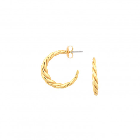 Twisted creoles earrings (golden) "Merida"