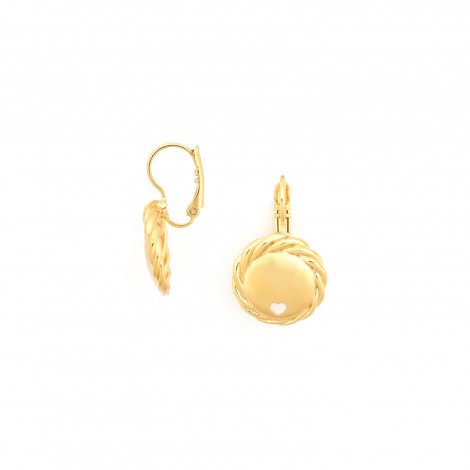 Simple french hook earrings (golden) "Merida"