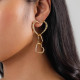 3 hearts post earrings (golden) "Merida" - Ori Tao