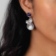 Post earrings wit lapis top (silvered) "Jimili" - Ori Tao