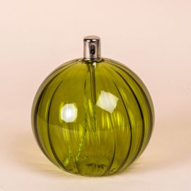 Sphere oil lamp M striated Greebn olive - Bazardeluxe